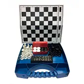 Набор из 3 игр "Походный" шахматы, домино,шашки+2 доски от магазина Супер Спорт